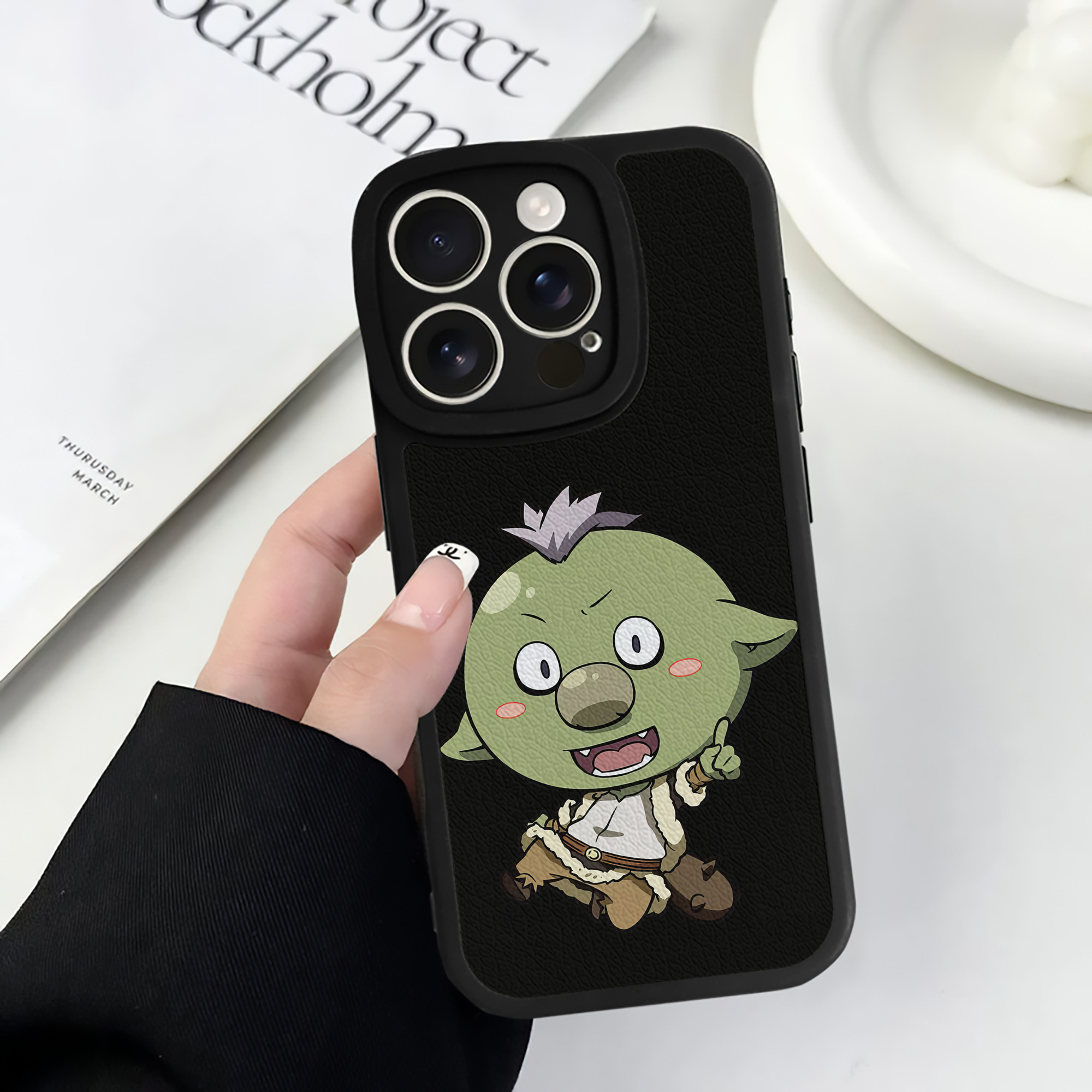 （画像用） 転スラ Regarding Reincarnated to Slime 【iPhone 16シリーズ対応】シリコンスマホケース（レザー調） 材質：シリコン